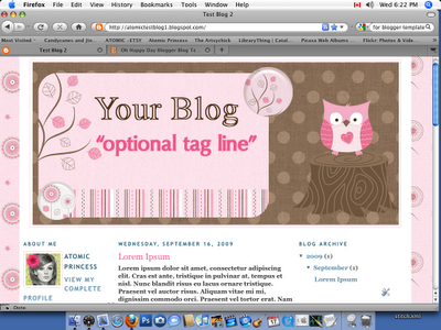 Sweet owl blogger design