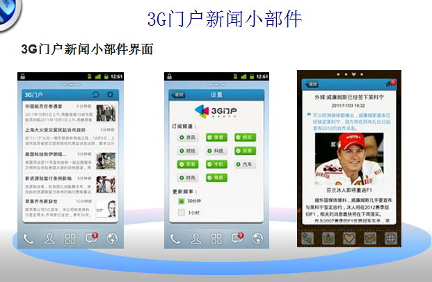 3g门户新闻小部件