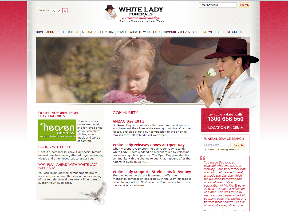 Whiteladyfunerals.com.au