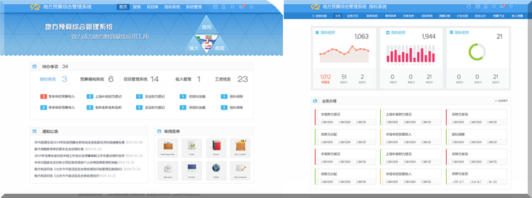 地方预算综合管理系统界面设计